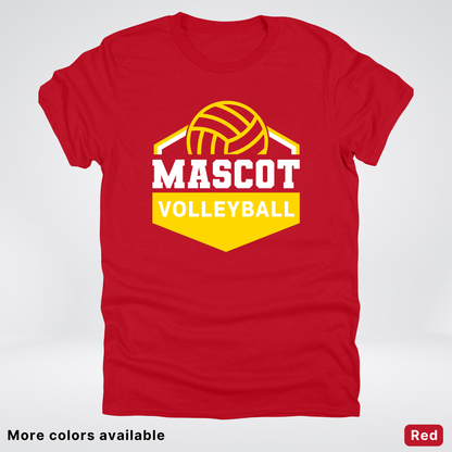 Custom Mascot - Gold - Volleyball Design 64 - T-Shirt