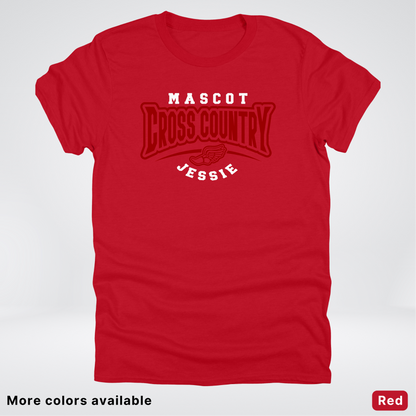 Custom Mascot & Name – Maroon Design– Cross Country 01 - T-Shirt