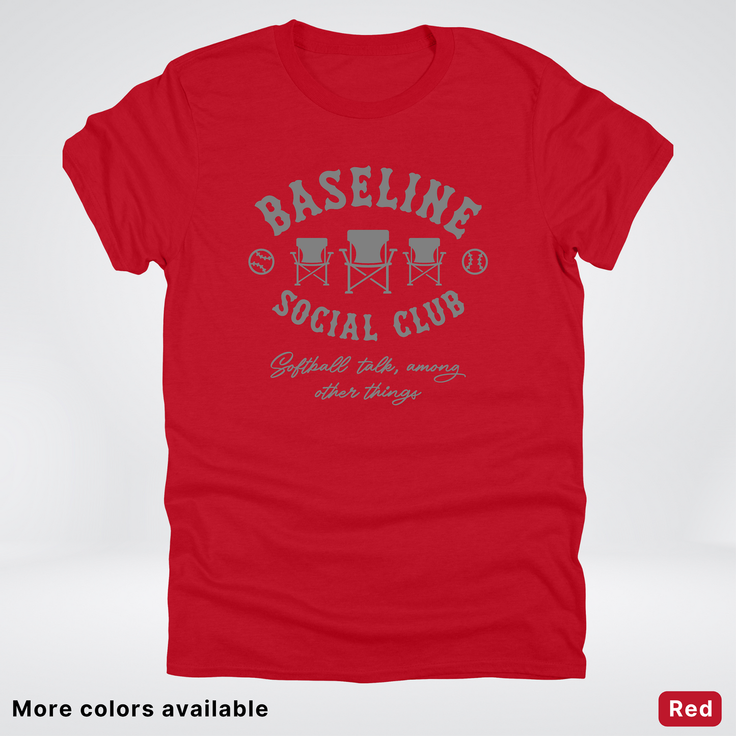 Baseline Social Club Softball – Gray Design - T-Shirt