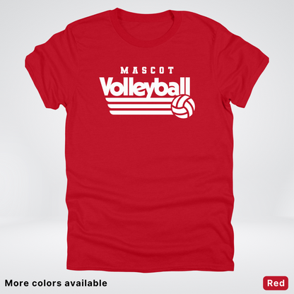 Custom Mascot - White - Volleyball Design 48 - T-Shirt