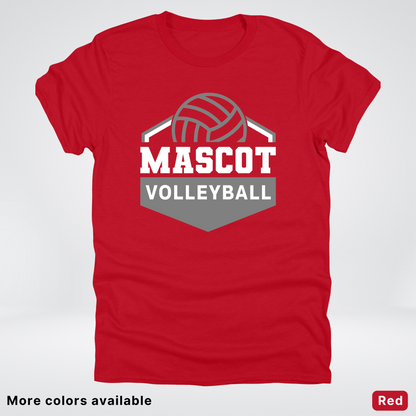 Custom Mascot - Gray - Volleyball Design 61 - T-Shirt