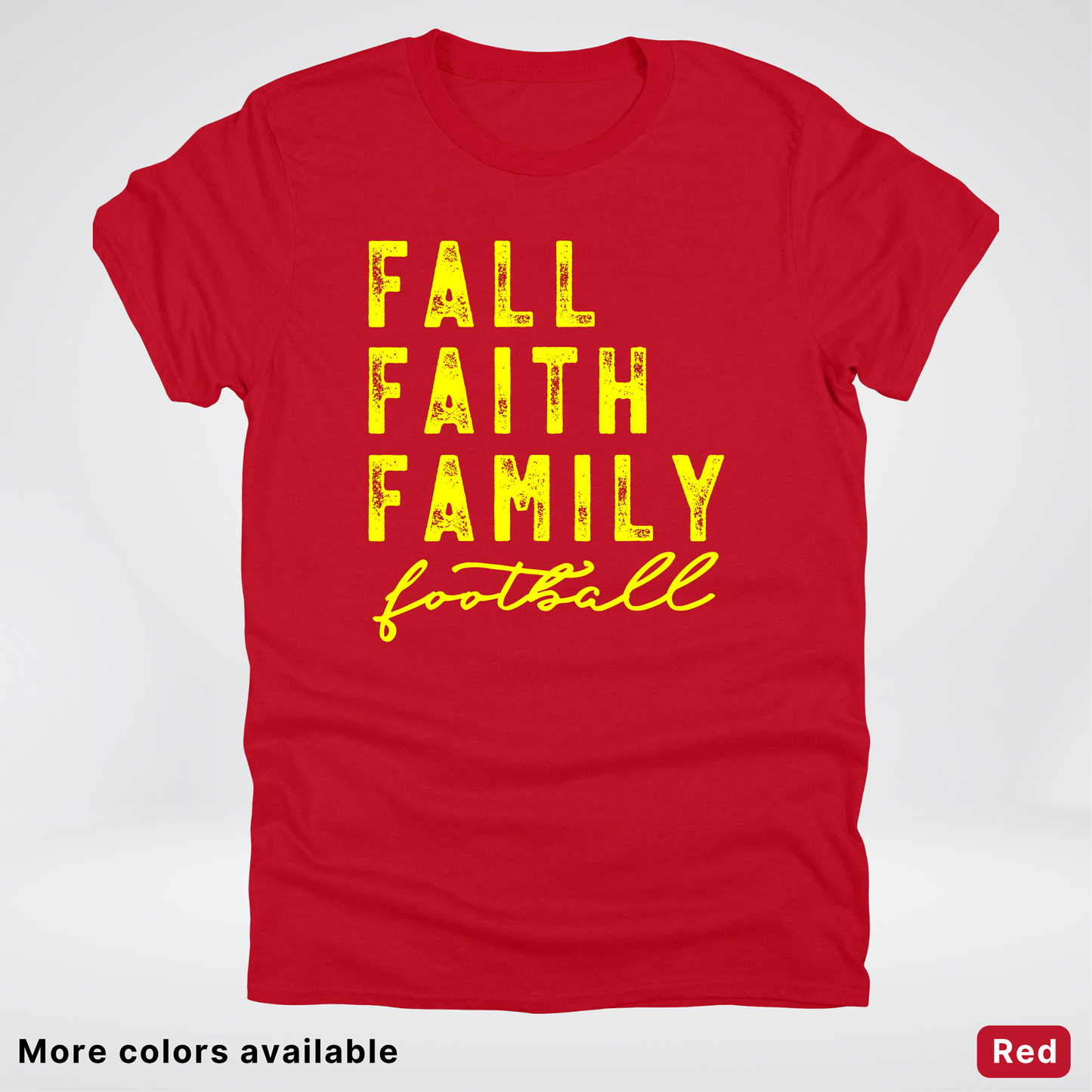 Fall Faith Family – Yellow Design - Football - T-Shirt
