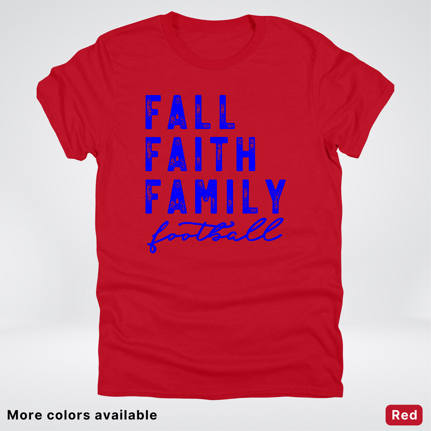 Fall Faith Family – Blue Design - Football - T-Shirt