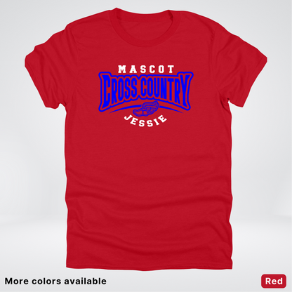 Custom Mascot & Name – Blue Design – Cross Country 05 - T-Shirt