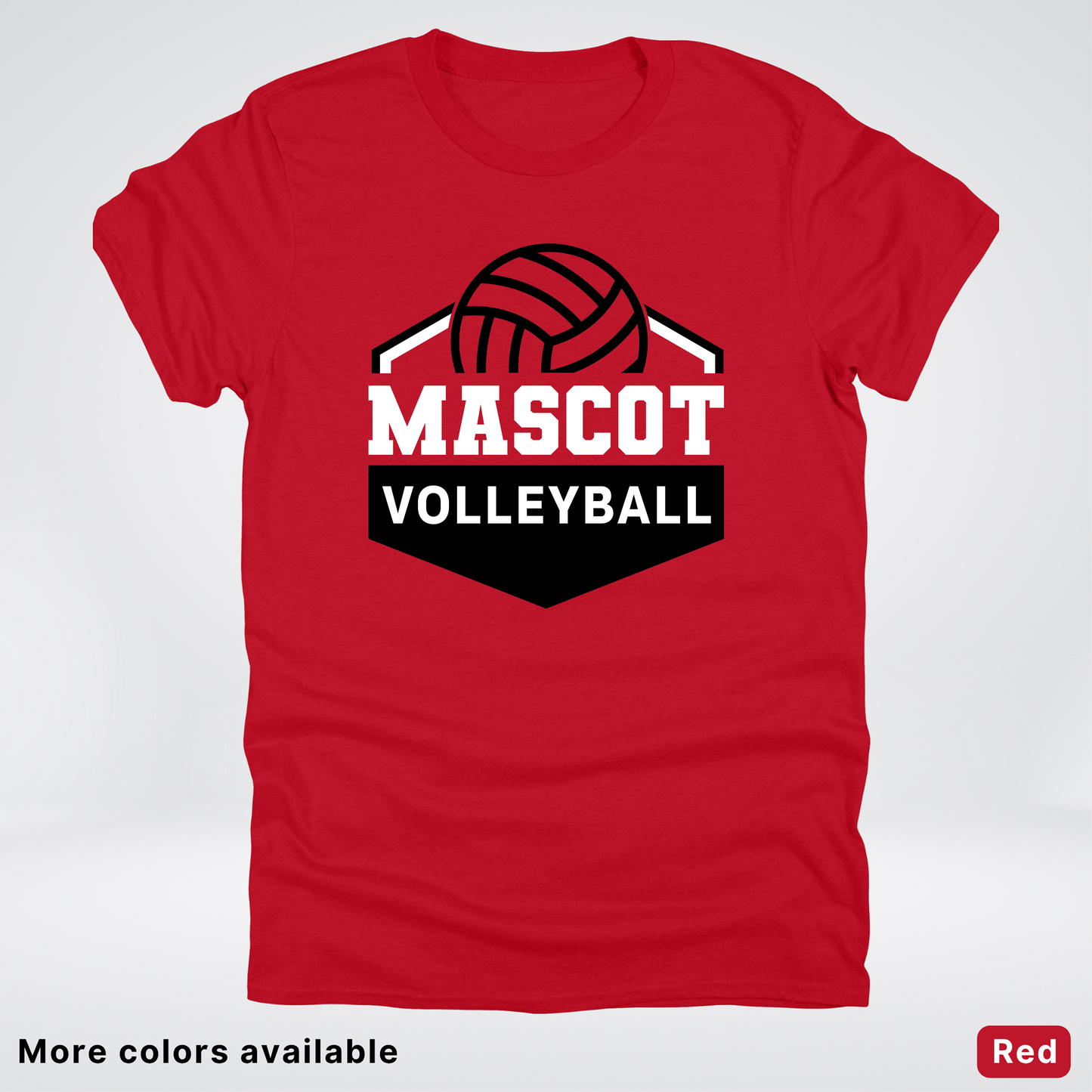 Custom Mascot - Black - Volleyball Design 62 - T-Shirt