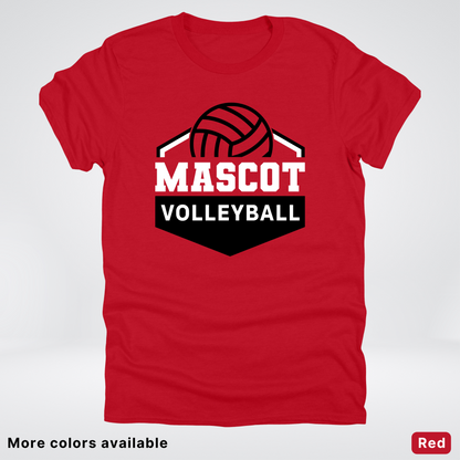 Custom Mascot - Black - Volleyball Design 62 - T-Shirt