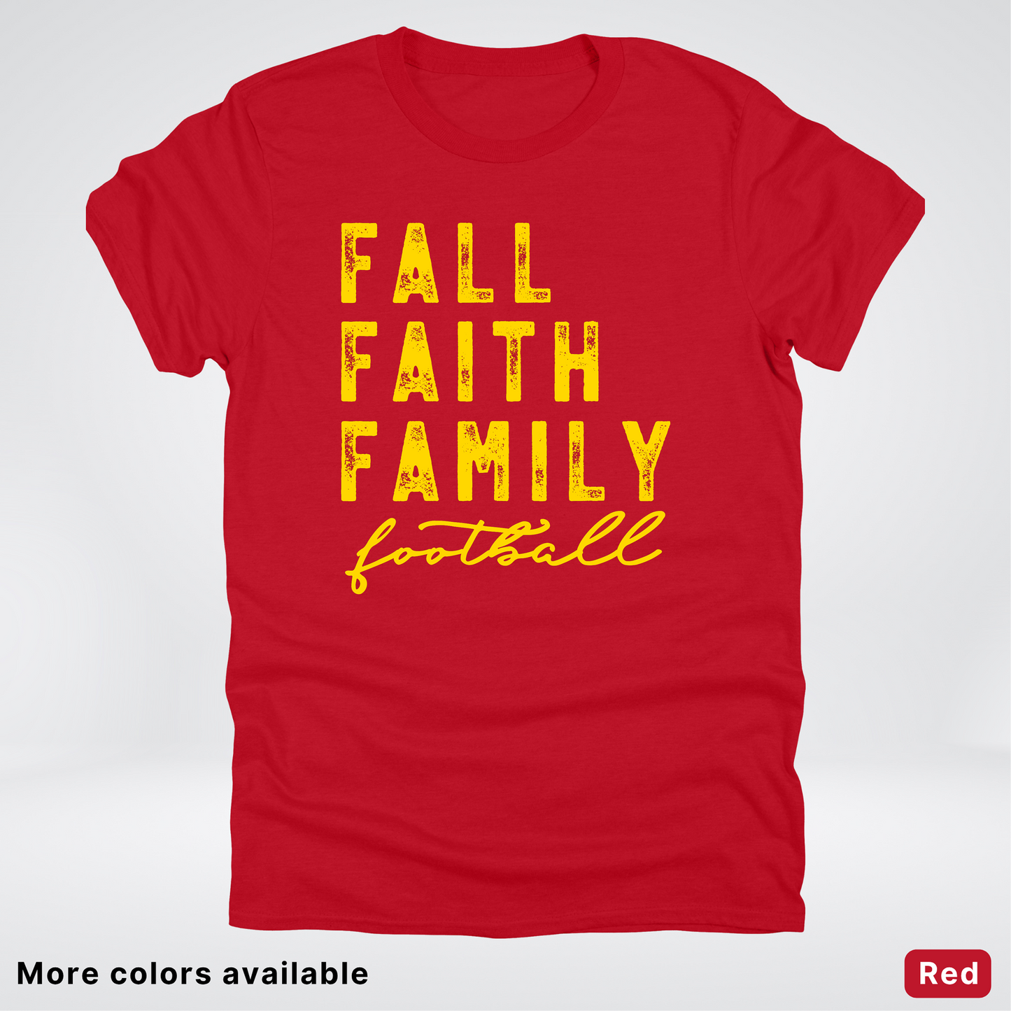 Fall Faith Family – Gold Design - Football - T-Shirt