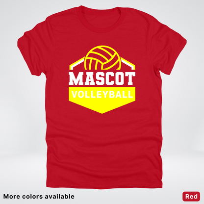 Custom Mascot - Yellow - Volleyball Design 66 - T-Shirt
