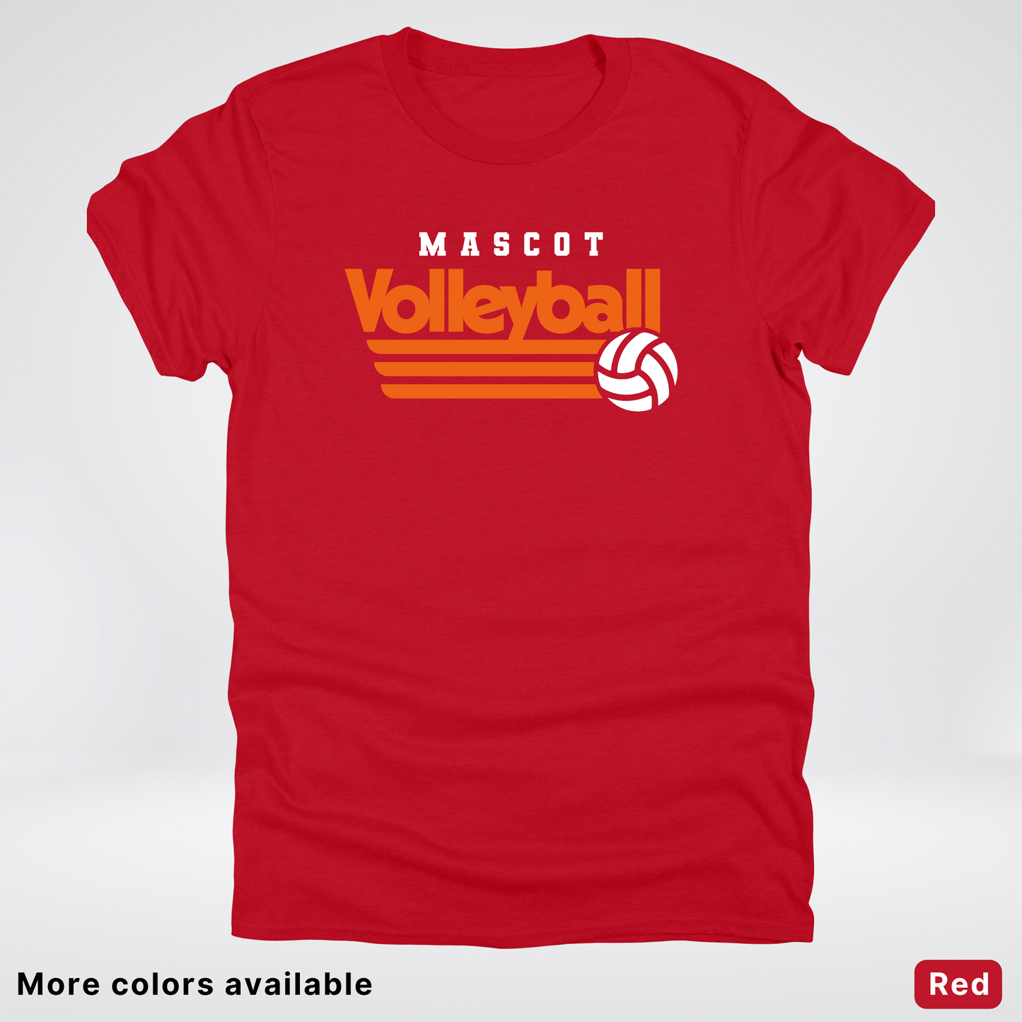 Custom Mascot - Orange - Volleyball Design 59 - T-Shirt
