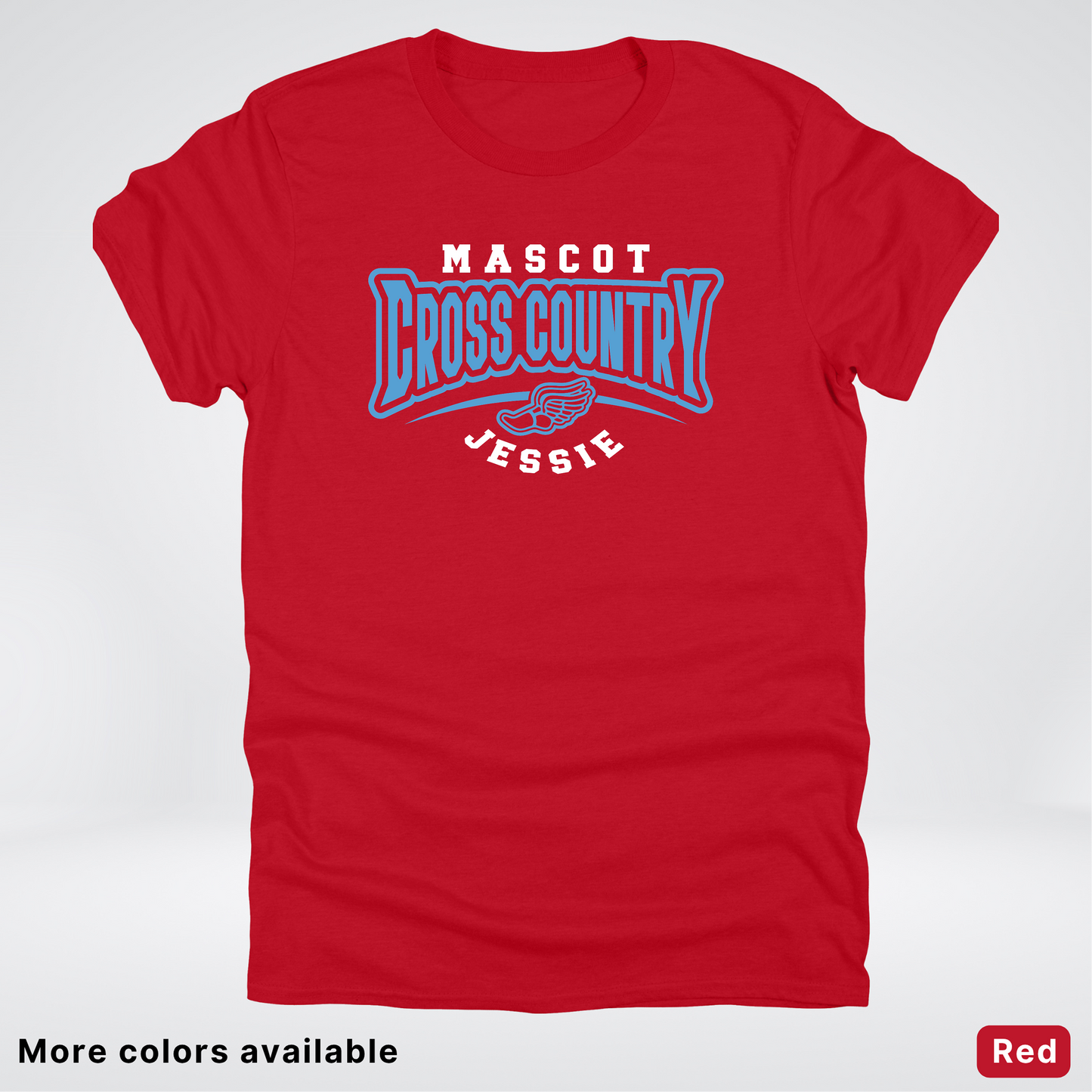 Custom Mascot & Name – Light Blue Design – Cross Country 11 - T-Shirt