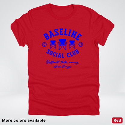 Baseline Social Club Softball – Blue Design - T-Shirt