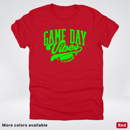 Game Day Vibes - Green Design - Football - T-Shirt
