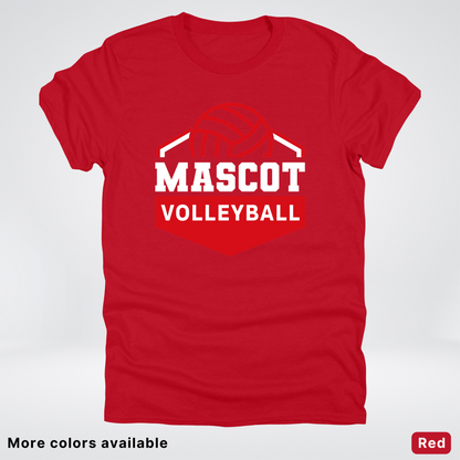Custom Mascot - Red - Volleyball Design 65 - T-Shirt