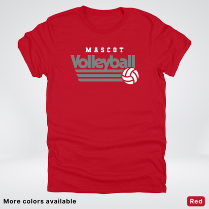 Custom Mascot - Gray - Volleyball Design 49 - T-Shirt