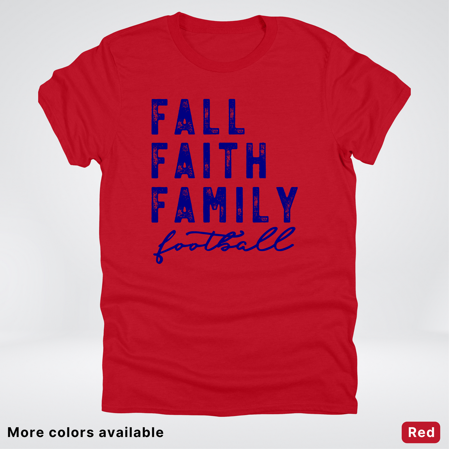 Fall Faith Family – Navy Design - Football - T-Shirt