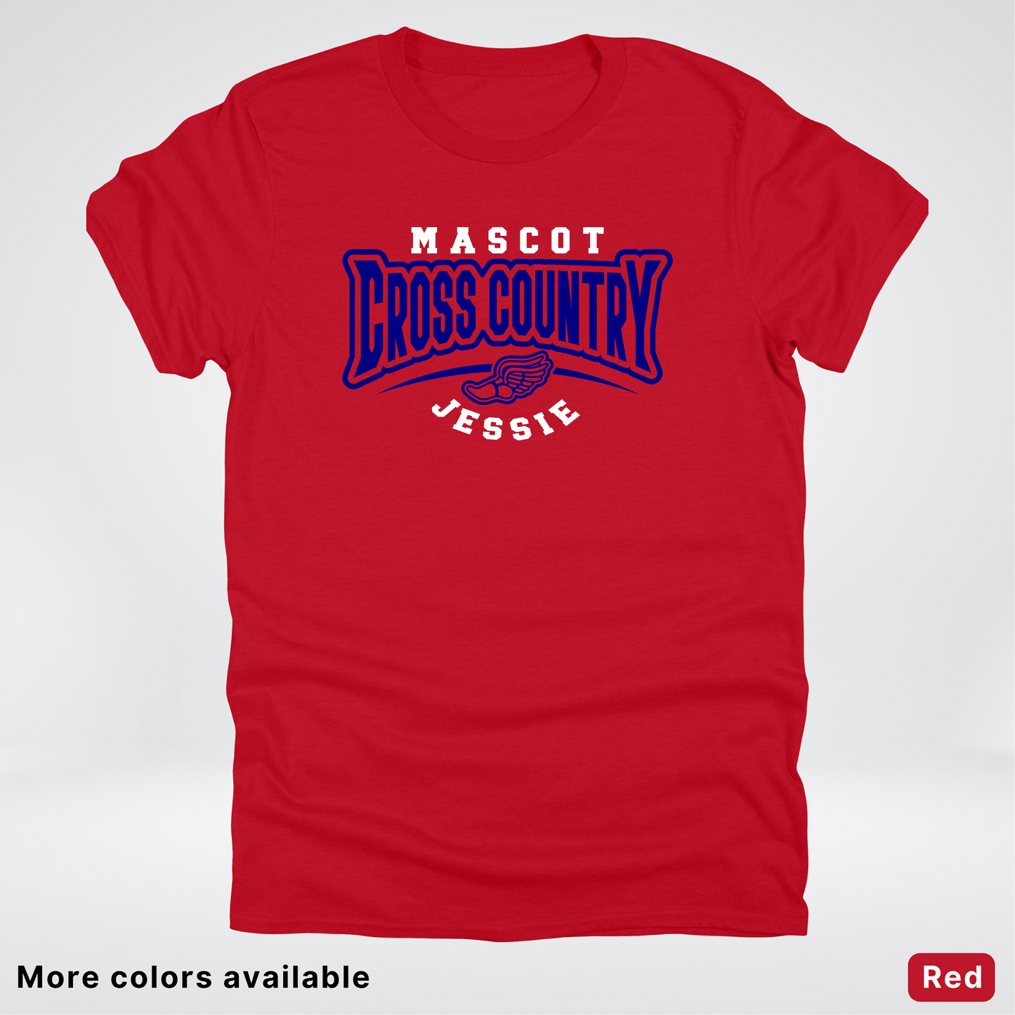 Custom Mascot & Name – Navy Design – Cross Country 10 - T-Shirt