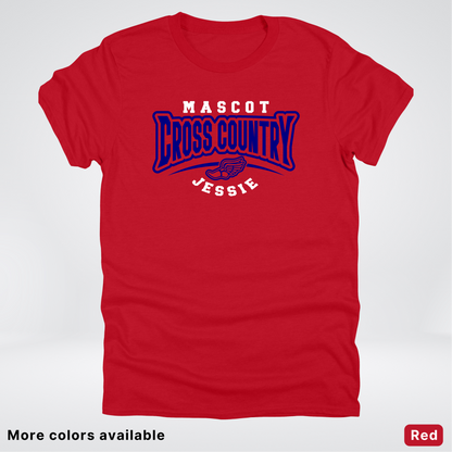 Custom Mascot & Name – Navy Design – Cross Country 10 - T-Shirt