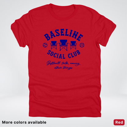 Baseline Social Club Softball – Navy Design - T-Shirt