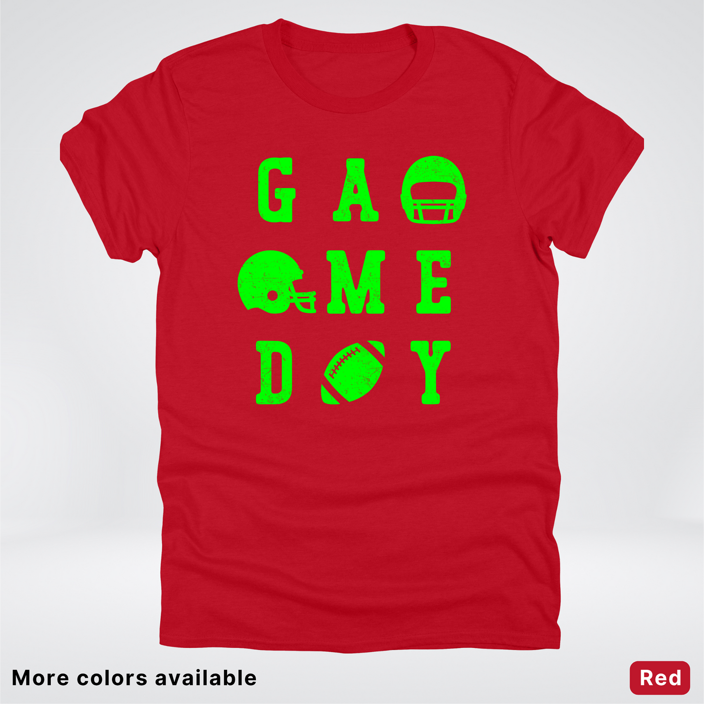 Game Day Football 3 x 3 - Green Design - T-Shirt