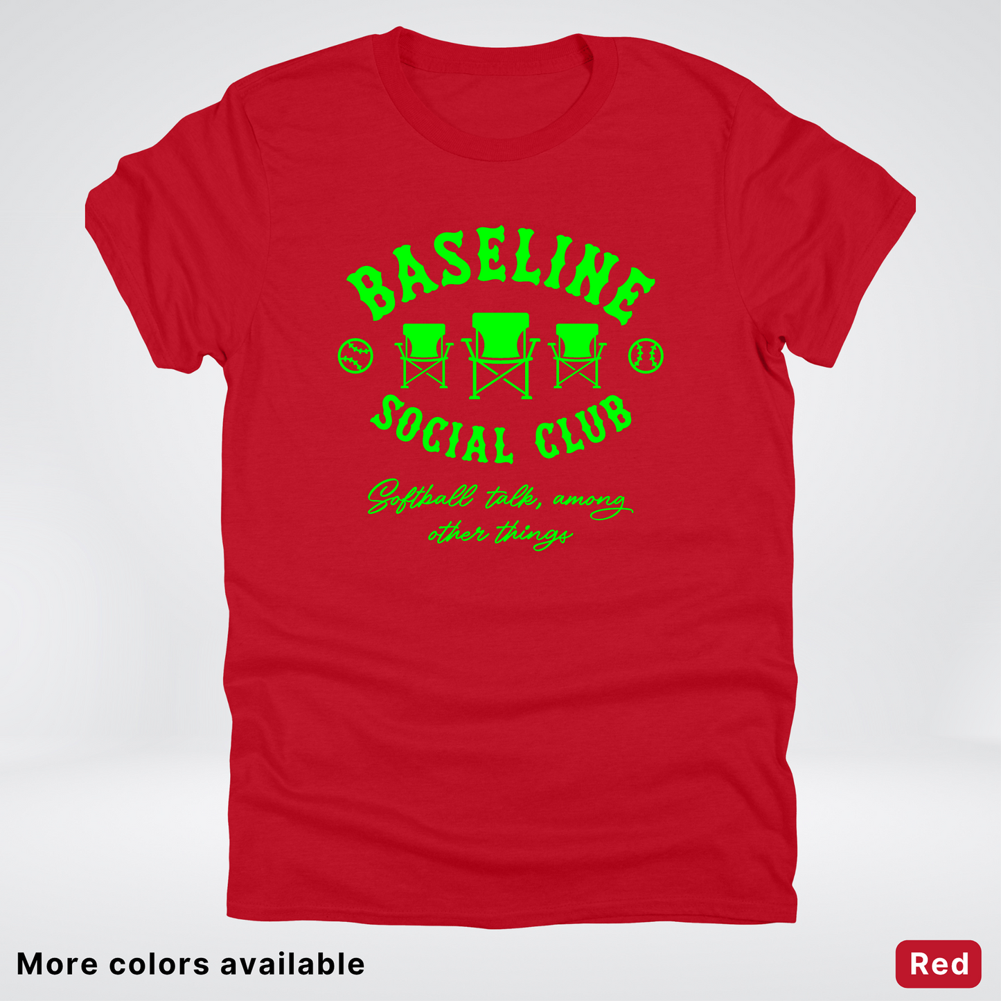Baseline Social Club Softball – Green Design - T-Shirt
