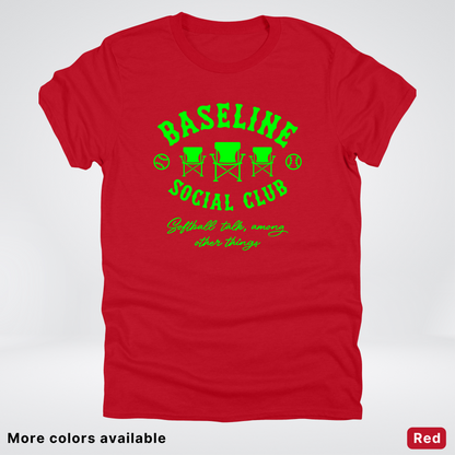 Baseline Social Club Softball – Green Design - T-Shirt