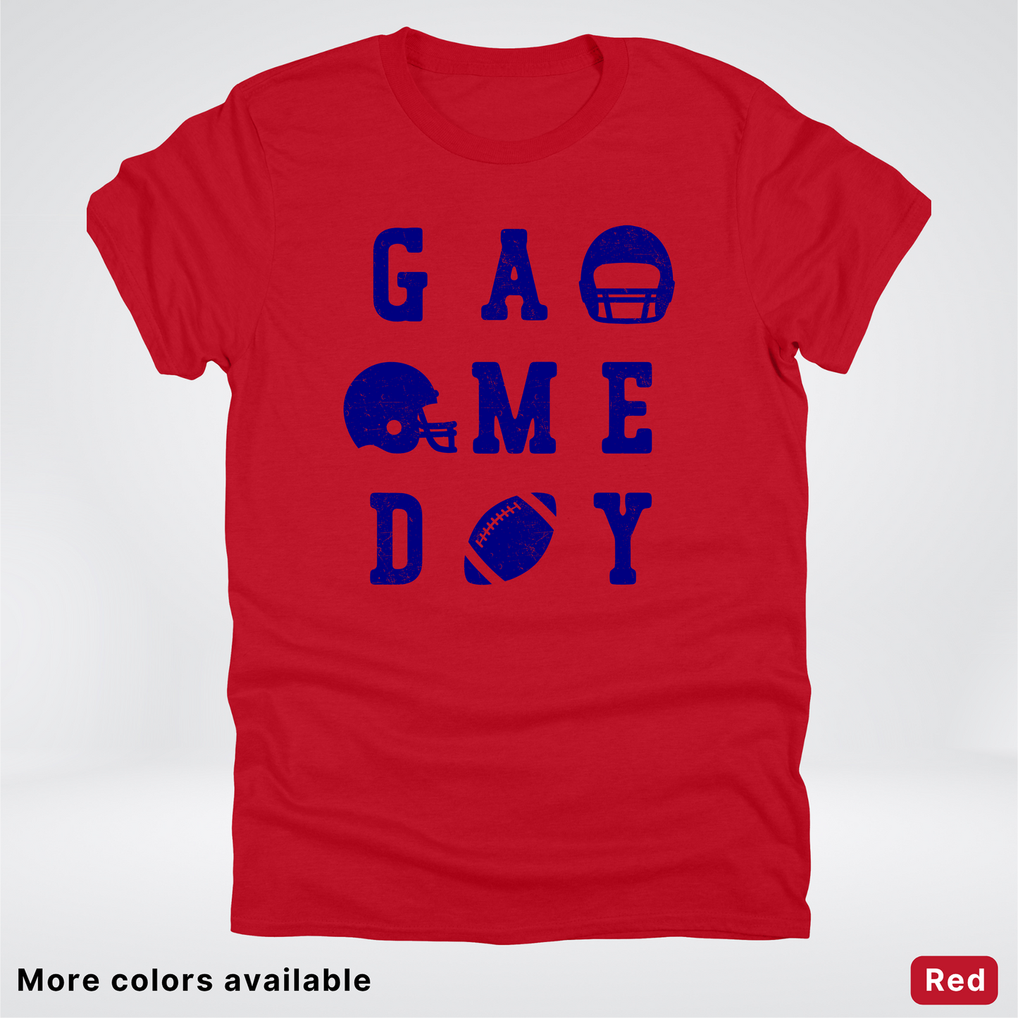Game Day Football 3 x 3 - Navy Design - T-Shirt