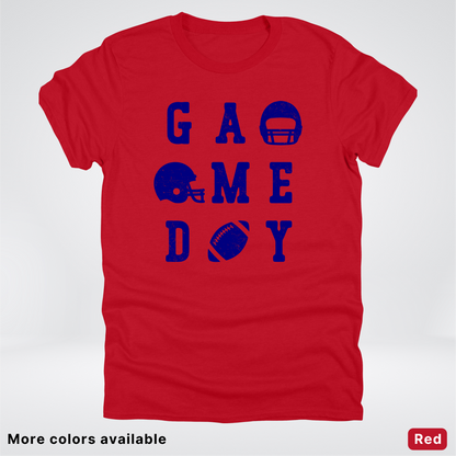 Game Day Football 3 x 3 - Navy Design - T-Shirt