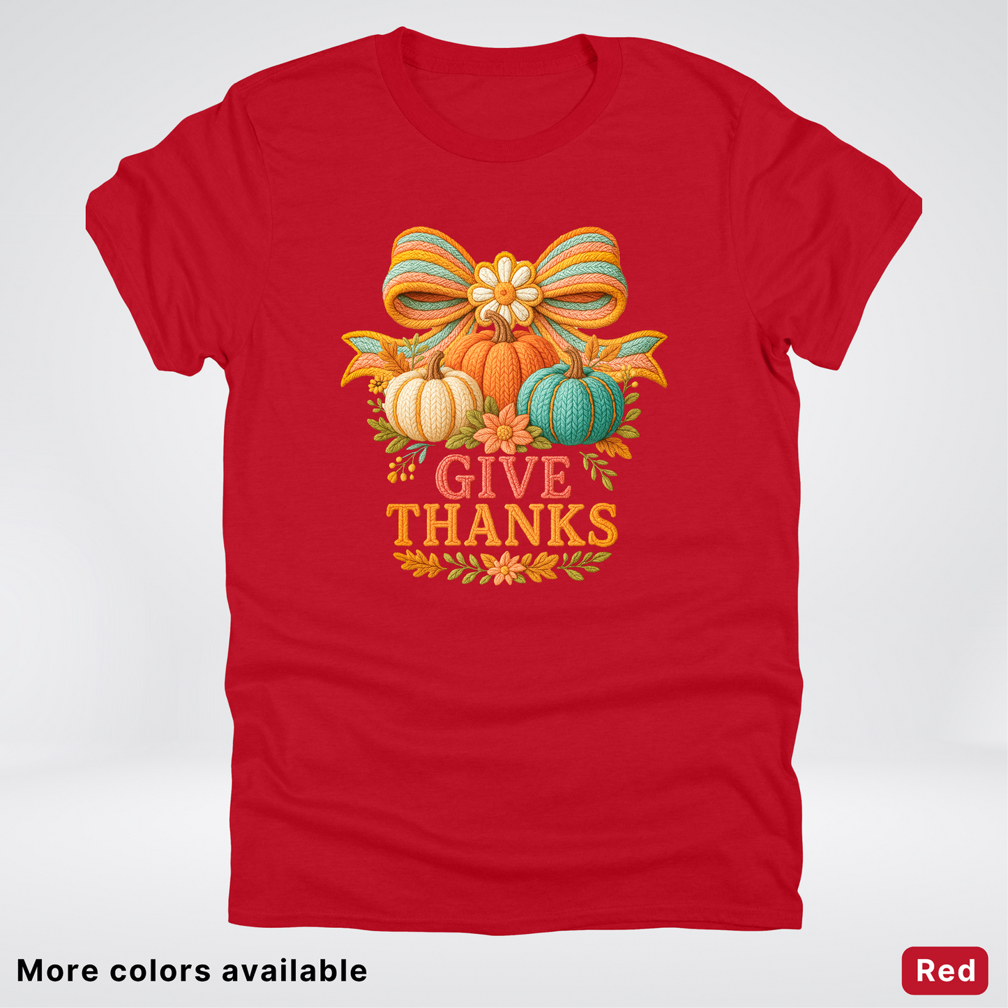 Give Thanks Crochet Thanksgiving Fall Pumpkin - T-Shirts