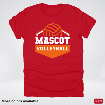 Custom Mascot - Orange - Volleyball Design 70 - T-Shirt