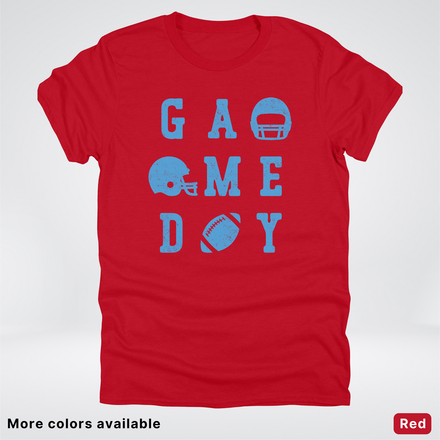 Game Day Football 3 x 3 – Light Blue Design – T-Shirt