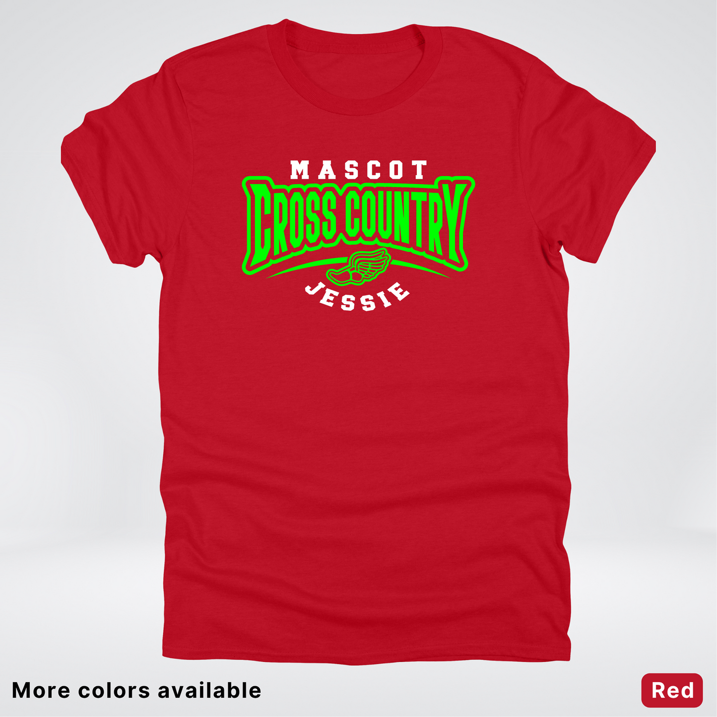 Custom Mascot & Name – Green Design – Cross Country 09 - T-Shirt