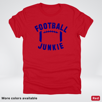 Football Junkie – Navy Design - T-Shirt