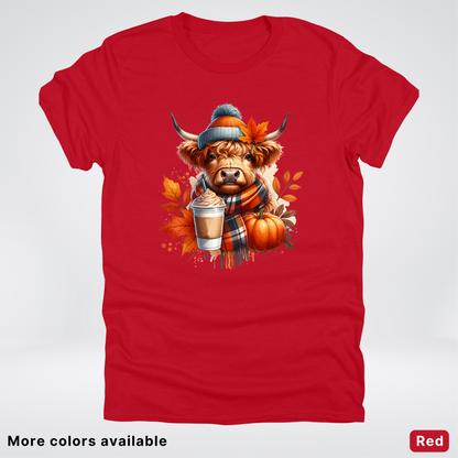 Fall Cow Cold Brew Coffee Pumpkin - T-Shirt