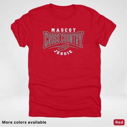 Custom Mascot & Name – Gray Design – Cross Country 04 - T-Shirt