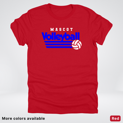 Custom Mascot - Blue - Volleyball Design 51 - T-Shirt