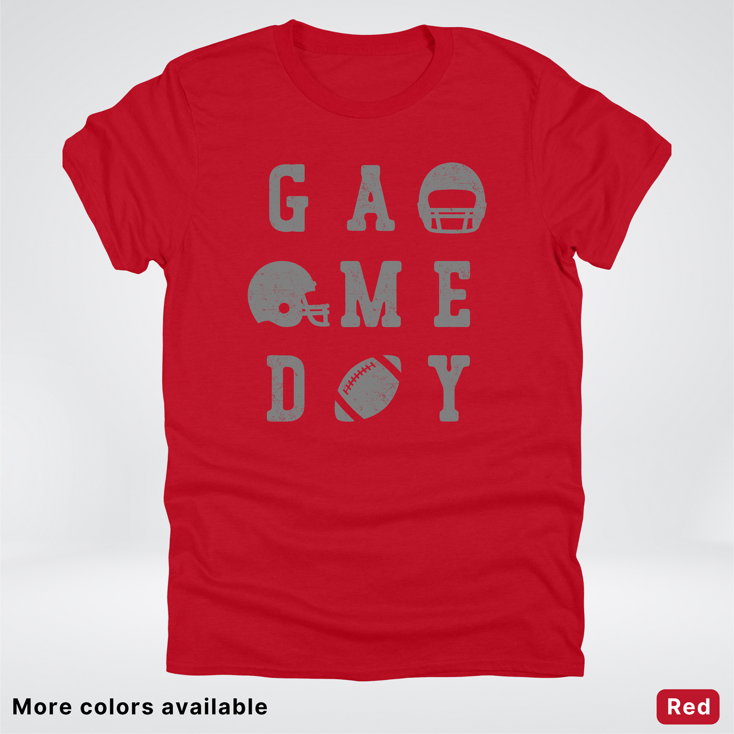 Game Day Football 3 x 3 - Gray Design  - T-Shirt