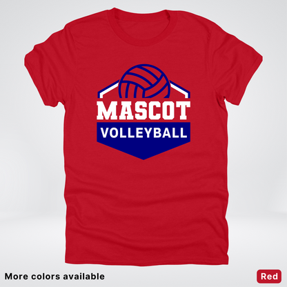 Custom Mascot - Navy - Volleyball Design 67 - T-Shirt