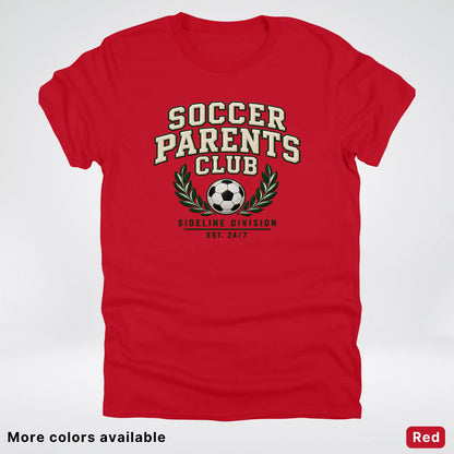 Soccer Parents Club Faux Embroidery Sideline T-Shirt