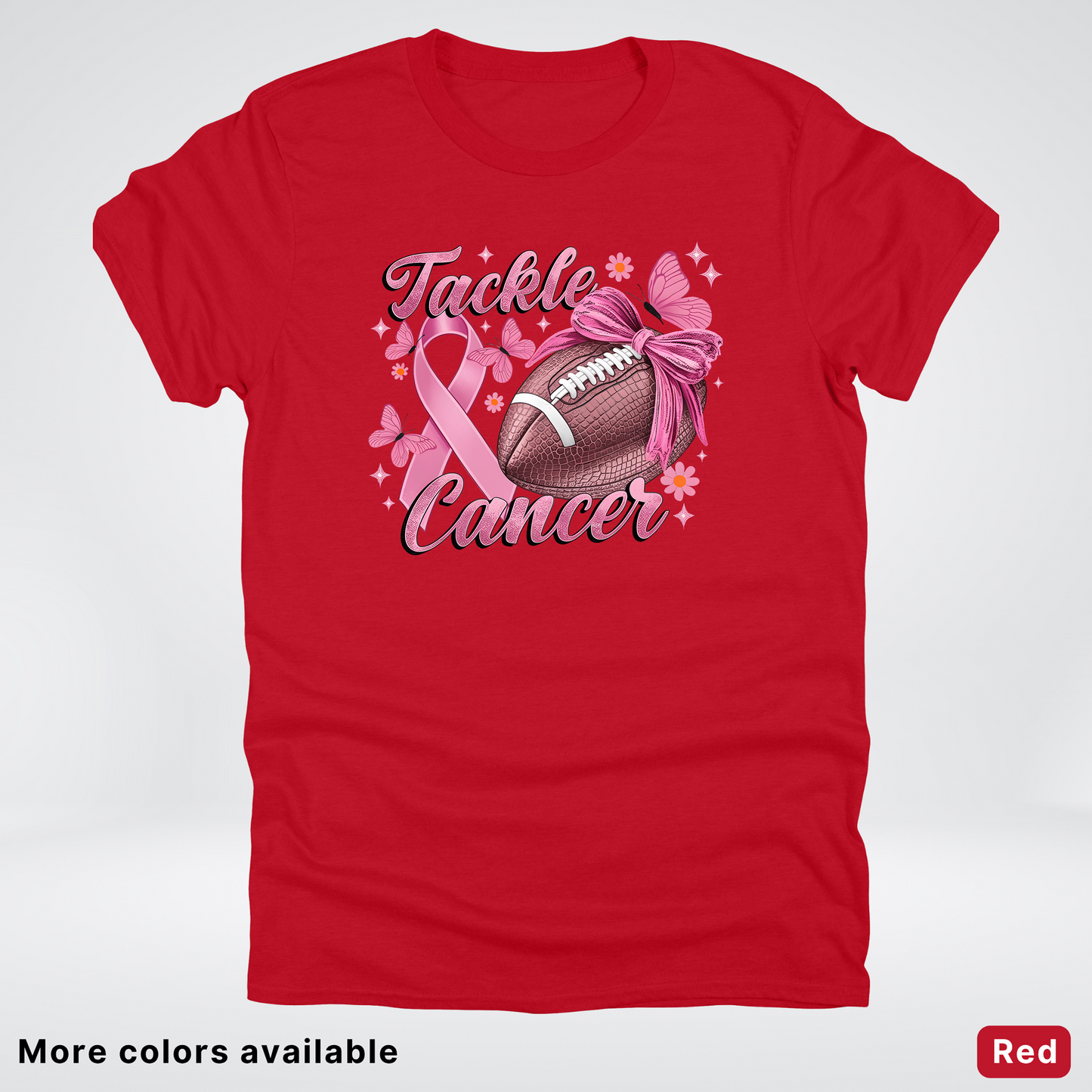Tackle Cancer Coquette 02 Football T-Shirt