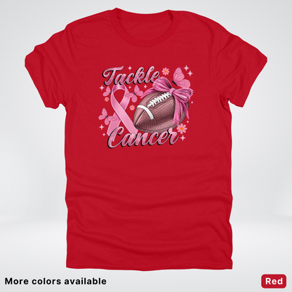 Tackle Cancer Coquette 02 Football T-Shirt