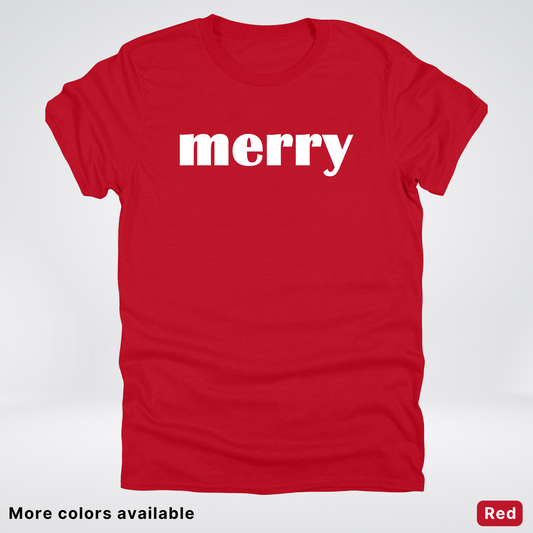 Merry - White Design - T-Shirt