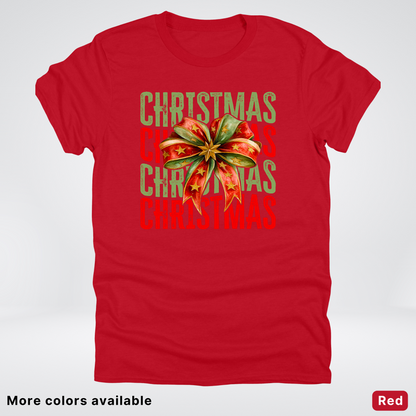 Christmas Star Bow - T-Shirt