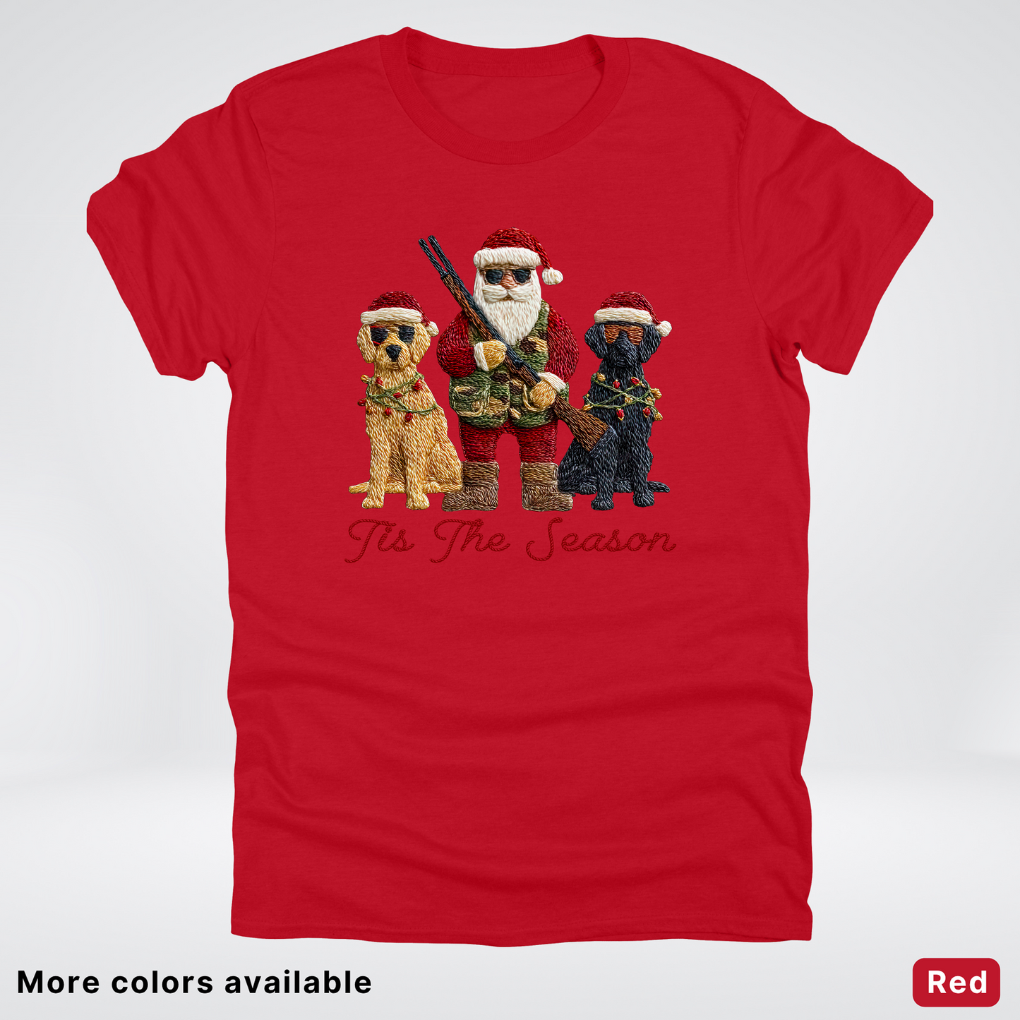 Tis The Season Hunting Santa Hook Yard Faux - T-Shirt