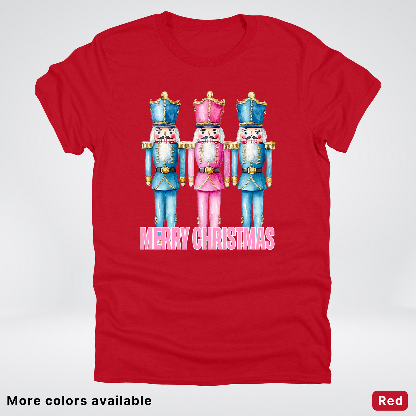 Merry Christmas Pastel Nutcrackers - T-Shirt