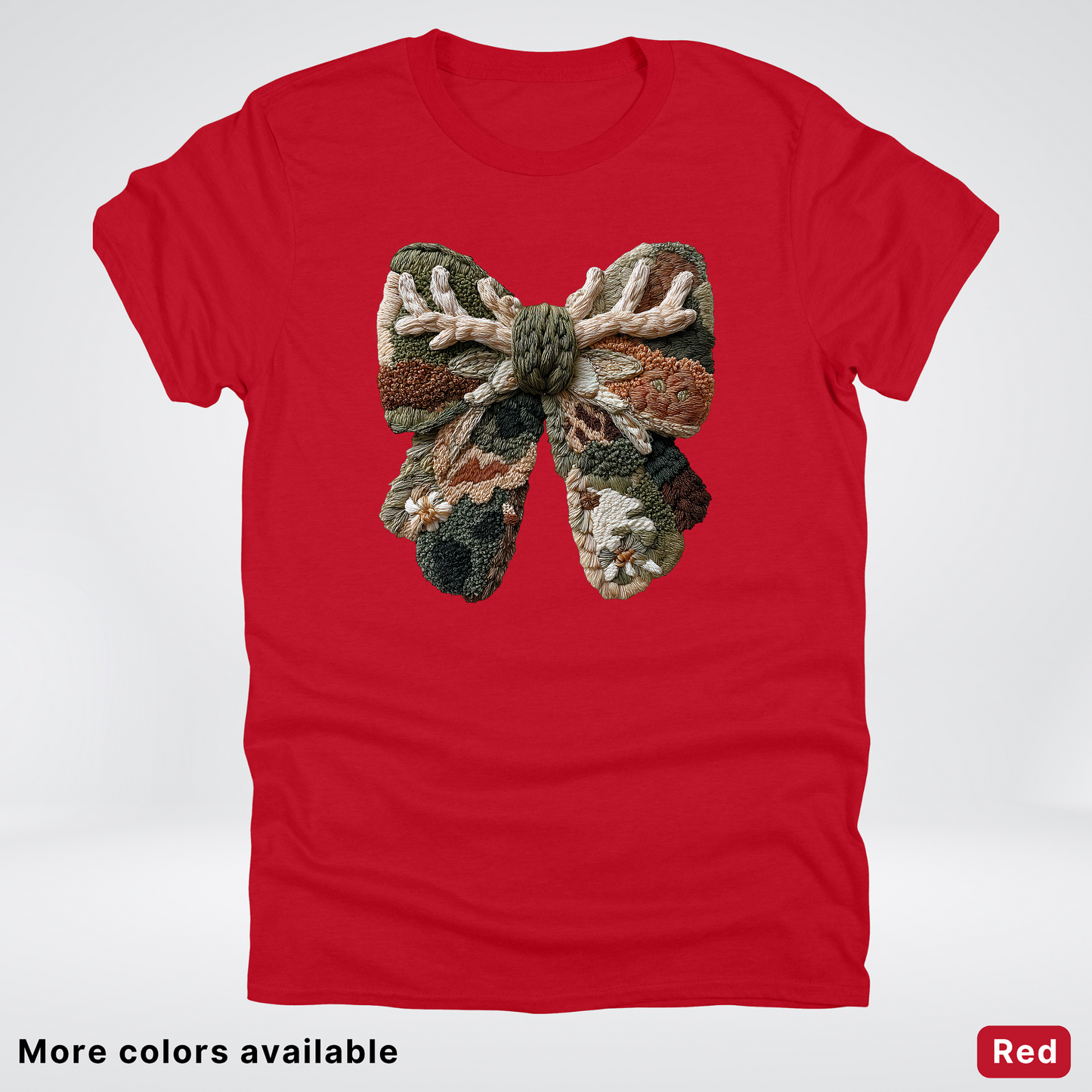 Woodland Winter Bow Hook Yard Faux - T-Shirt