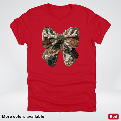 Woodland Winter Bow Hook Yard Faux - T-Shirt