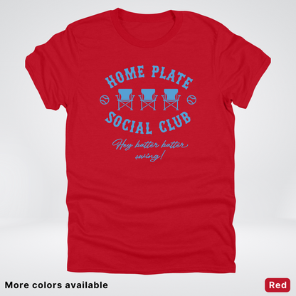 Home Plate Social Club – Light Blue Design - T-Shirt