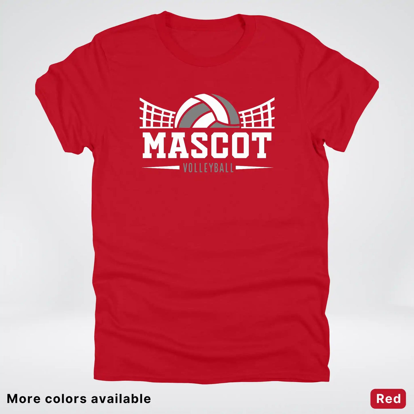 Volleyball Mom Game Day Tee – Custom Mascot Name Shirt | Gray Design 26