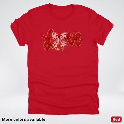 Love Bow Hook Yard Faux - T-Shirt