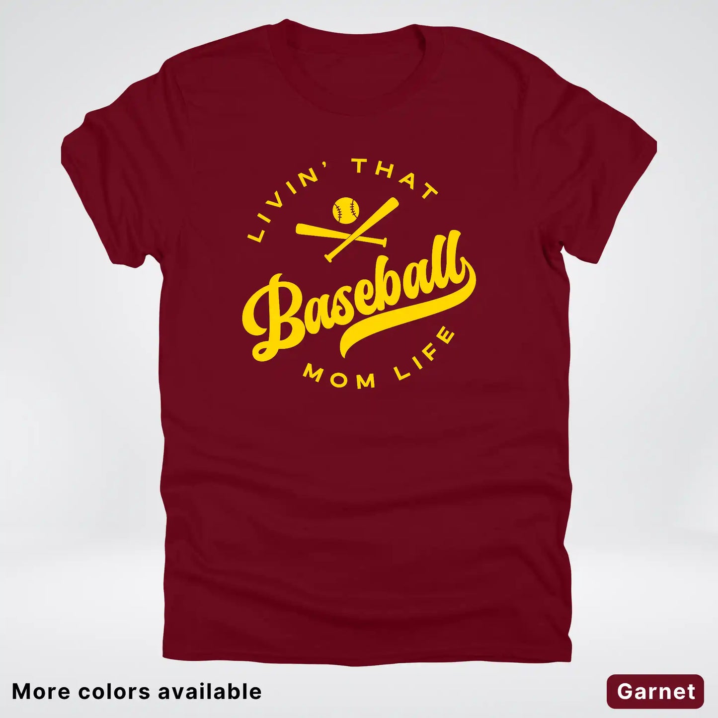 Livin' That Baseball Mom Life - Gold Design - T-Shirt